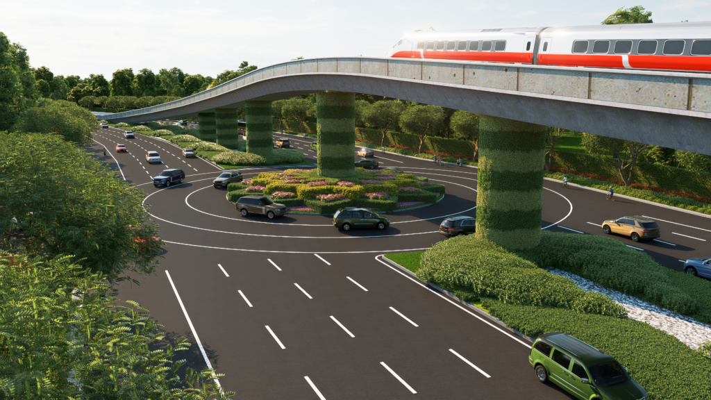 Phối cảnh tuyến tàu điện LRT