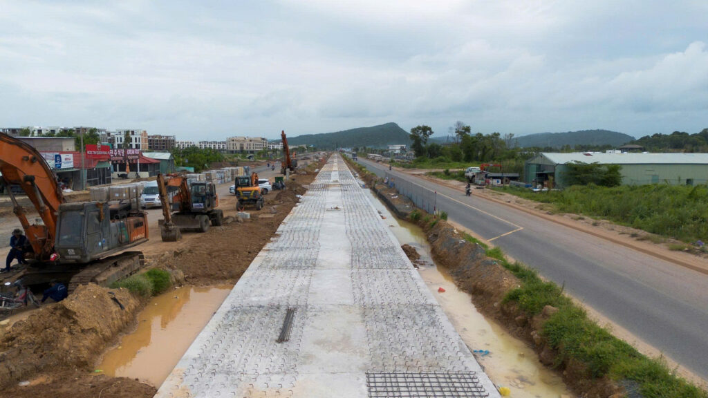 Toàn cảnh công trường tuyến LRT