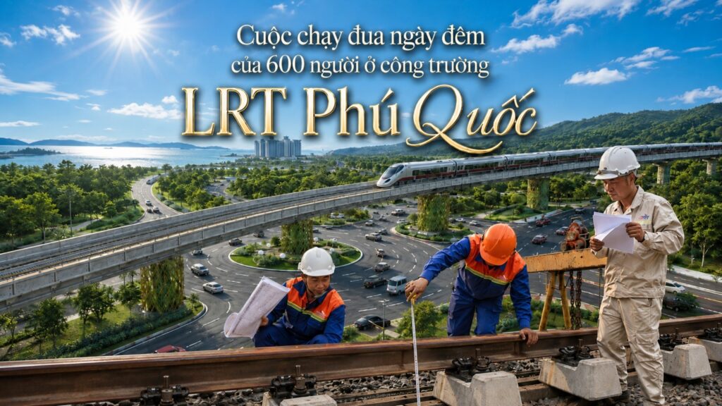 Gần 600 người dựng tuyến LRT đầu tiên tại Việt Nam: Trục tàu điện nối sân bay – Trung tâm hội nghị APEC mở không gian mới cho Phú Quốc