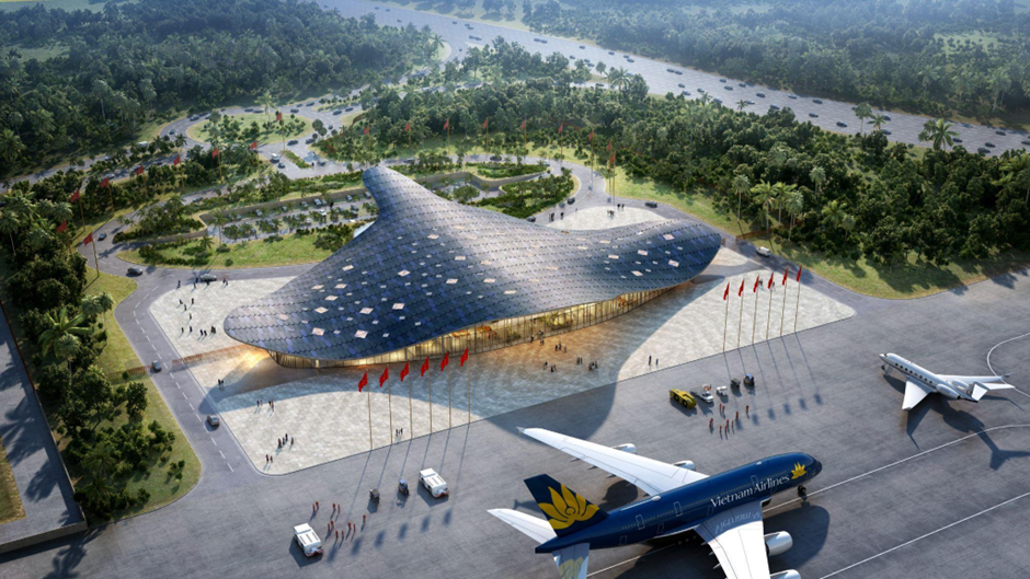 Mái “đại bàng biển” thành hình, nhà ga đón nguyên thủ APEC 2027